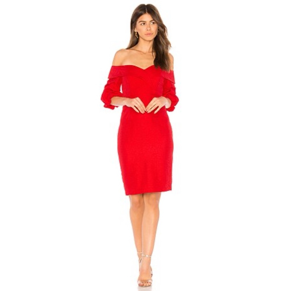 NWT Bardot Devlin Twist Dress in Lipstick 4